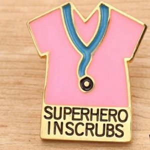 🩺Pink Superhero🩹In Scrubs Pin🩺